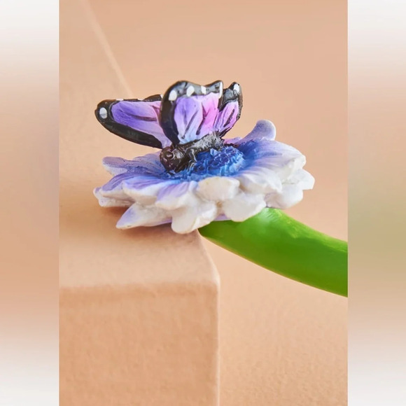 Purple Butterfly Flower Ink Pen, NWT - Picture 3 of 3